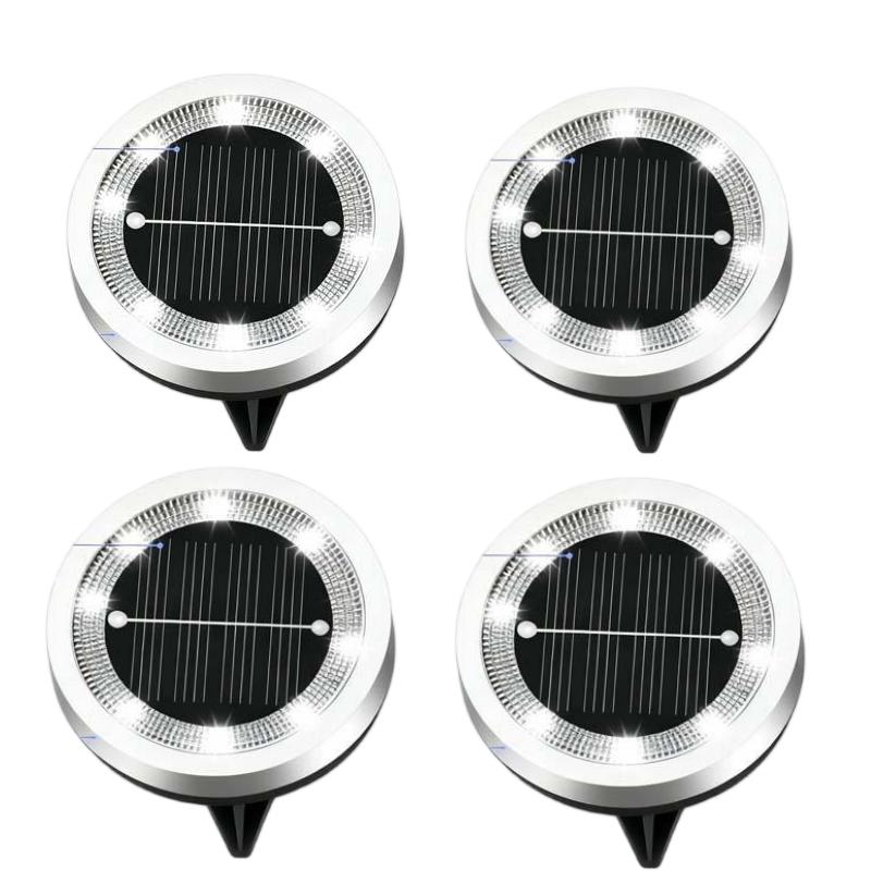 TerraGlow™ Solar-Gartenleuchten im 4er-Set | Stimmungsvolle Gartenwege ohne Kabel