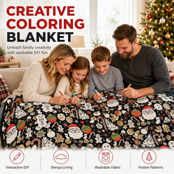 ColorNest™ DIY-Maldecke für die ganze Familie | Kreativer Malspaß & kuschelige Wärme