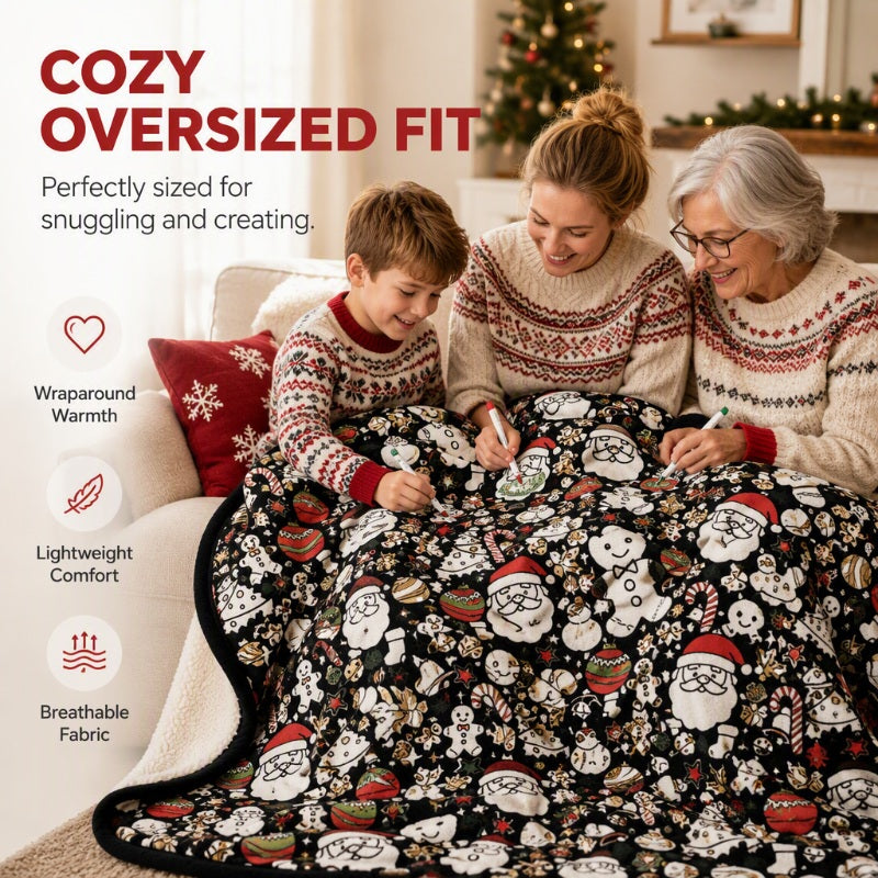 ColorNest™ DIY-Maldecke für die ganze Familie | Kreativer Malspaß & kuschelige Wärme