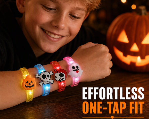 GlowWitch™ Halloween-LED-Armband | Leuchtender Party-Look & festliches Halloween-Accessoire (2Pcs)