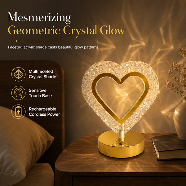 Prismora™ Kristall-Tischlampe | Elegantes Stimmungslicht mit Touch-Steuerung