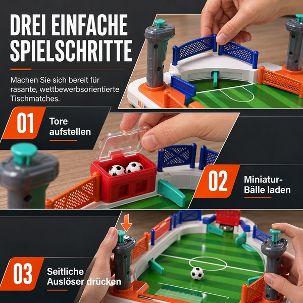 Kickora™ Tischfussball-Spiel für 2 Spieler | Spannende Duelle ohne Bildschirm