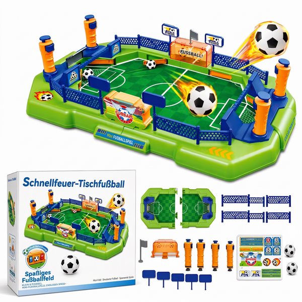 Kickora™ Tischfussball-Spiel für 2 Spieler | Spannende Duelle ohne Bildschirm