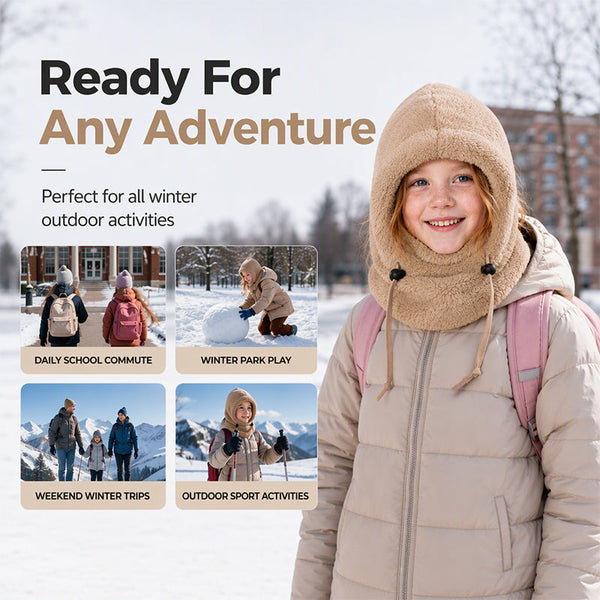 CozyNook™ | Kuschelige Winter-Kapuze für Kinder – Wärme und Schutz bei kaltem Wetter