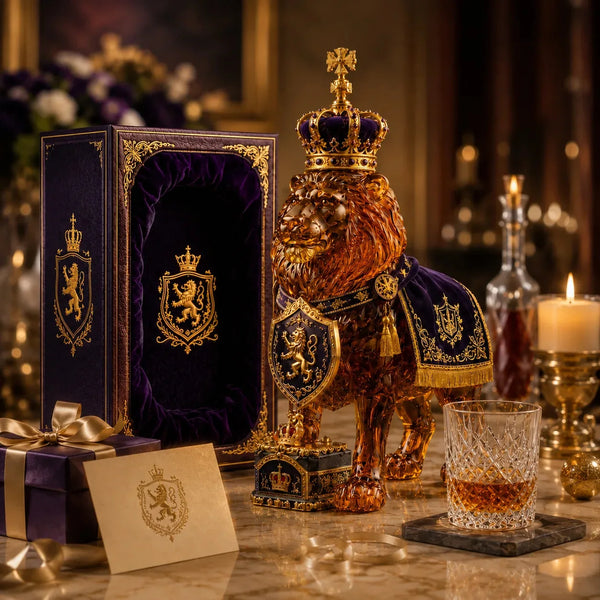 RegalLion™ Glas-Whisky-Dekanter | Königliches Löwen-Design & stilvolle Hausbar-Deko
