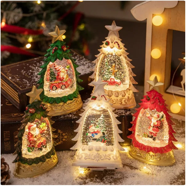 WinterGlow™ Weihnachtsbaum-Schneekugellampe | Festlicher Lichterzauber & gemütliche Weihnachtsstimmung