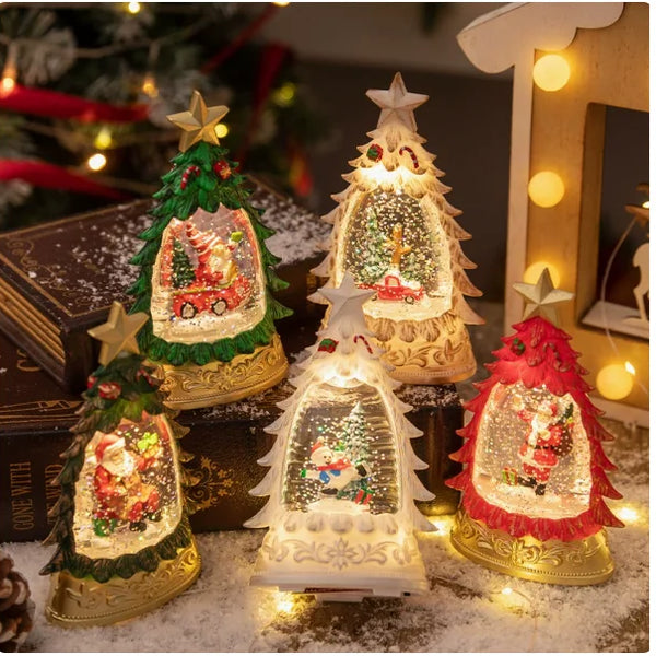 WinterGlow™ Weihnachtsbaum-Schneekugellampe | Festlicher Lichterzauber & gemütliche Weihnachtsstimmung