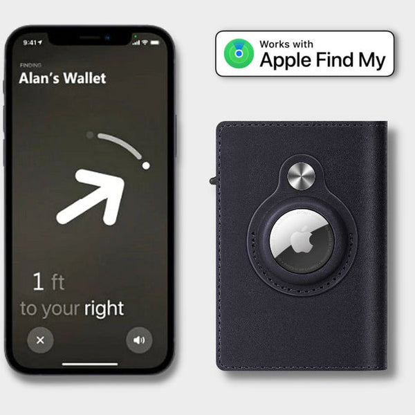 AiroWallet™ - AirTag Leather Wallet (unterstützt sowohl Android als iOS)