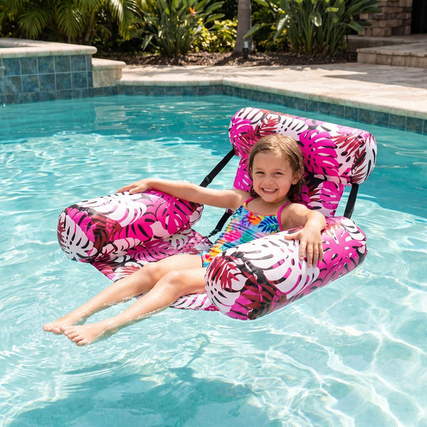 FloatNest™ | Aufblasbare Pool-Hängematte mit komfortabler Rückenlehne