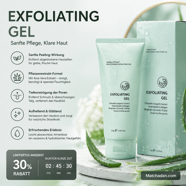 PureGlow™ Kräuter-Peeling Gel – Für Glatte, Strahlende & Reine Haut