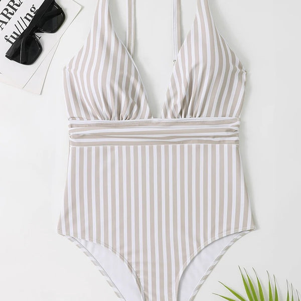 Sally™ - Stylischer gestreifter Badeanzug