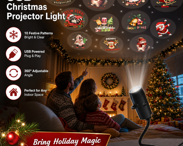 MerryGlow™ HD Weihnachtsprojektor – Festliche Weihnachtsstimmung in Sekunden
