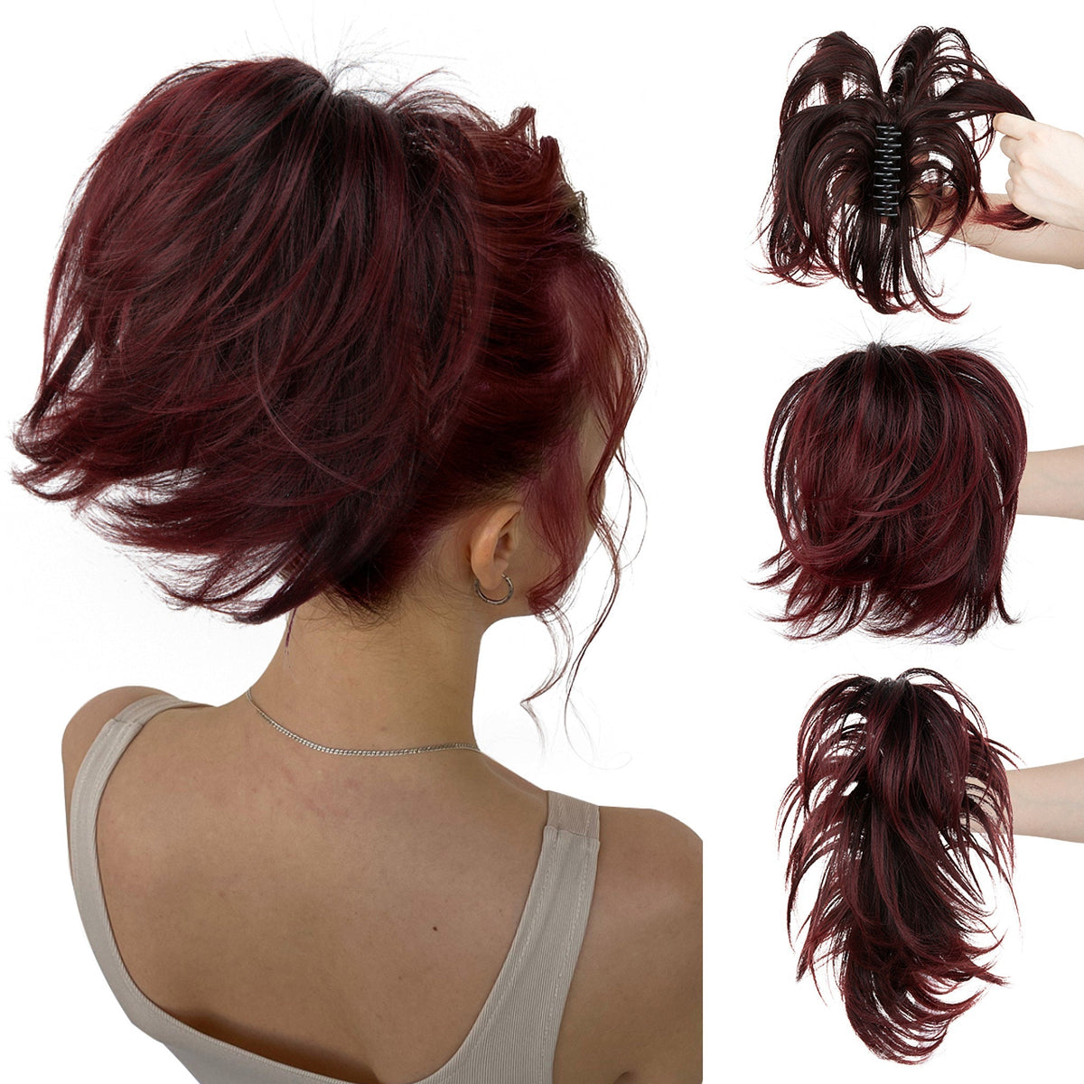 Grande™ Synthetische Haarverlängerungen Pferdeschwanz Krallenclip