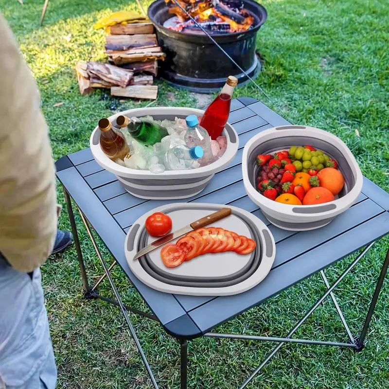 50% RABATT | SliceBasket™ - Multifunktionelle Schneidebretter und klappbarer Abtropfkorb