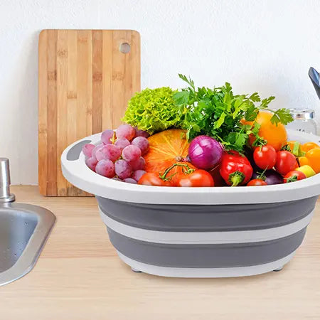 50% RABATT | SliceBasket™ - Multifunktionelle Schneidebretter und klappbarer Abtropfkorb