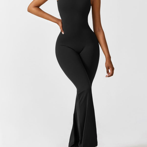 Paola™ Ausgestellter Jumpsuit mit V-Rücken