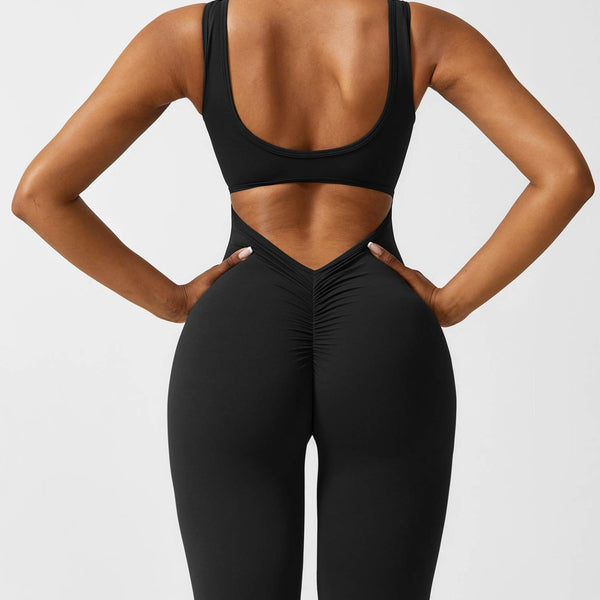 Paola™ Ausgestellter Jumpsuit mit V-Rücken