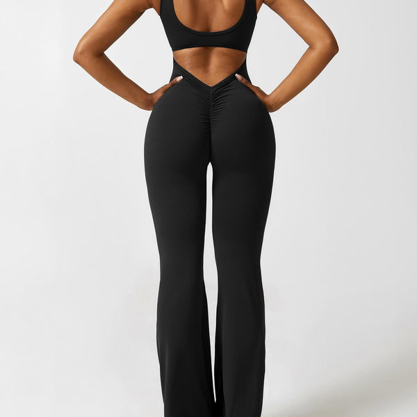 Paola™ Ausgestellter Jumpsuit mit V-Rücken