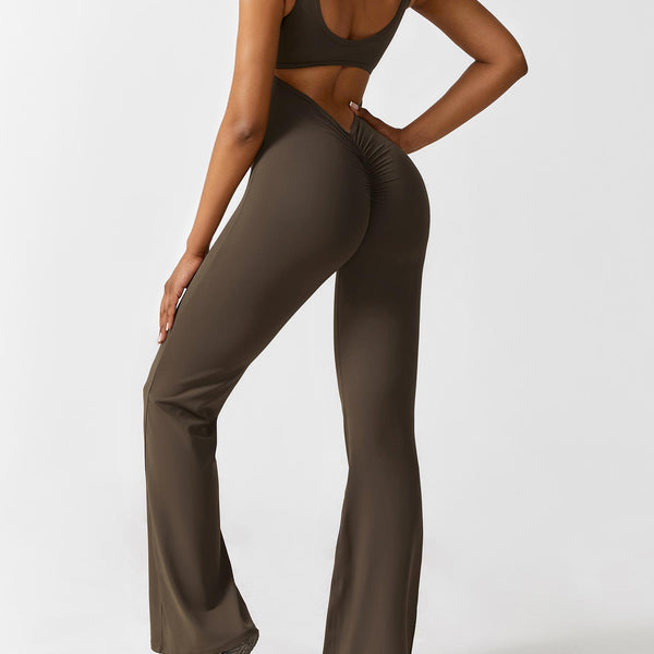 Paola™ Ausgestellter Jumpsuit mit V-Rücken