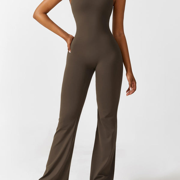 Paola™ Ausgestellter Jumpsuit mit V-Rücken