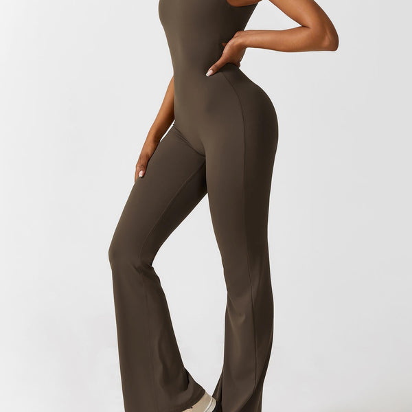 Paola™ Ausgestellter Jumpsuit mit V-Rücken