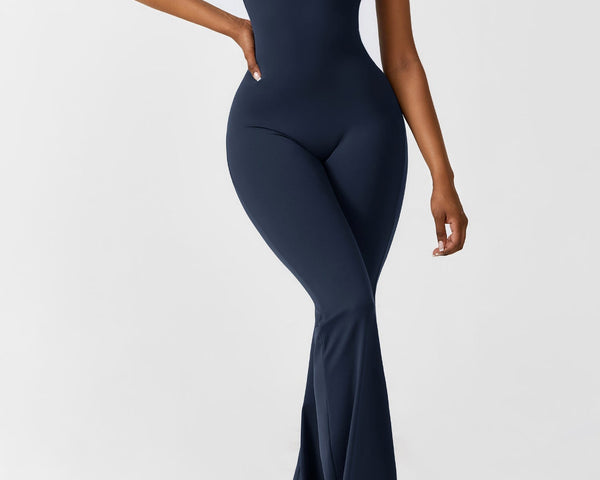 Paola™ Ausgestellter Jumpsuit mit V-Rücken