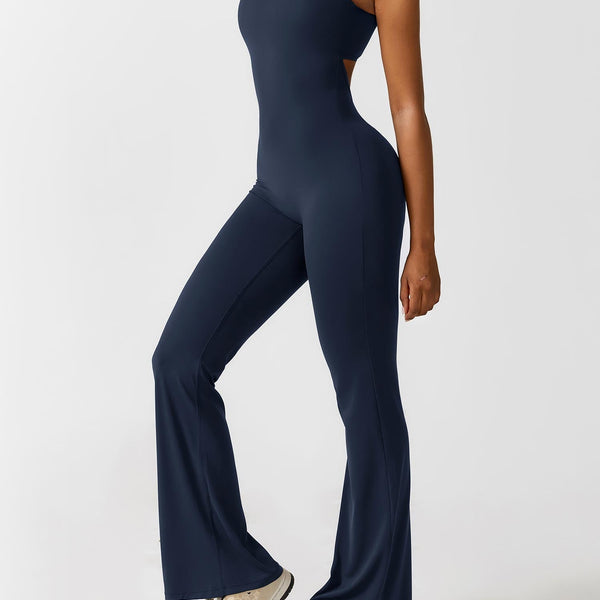 Paola™ Ausgestellter Jumpsuit mit V-Rücken