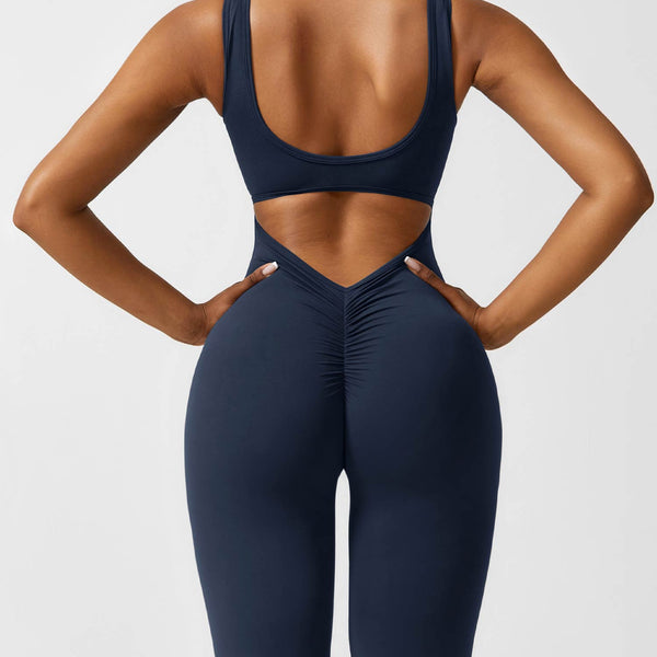 Paola™ Ausgestellter Jumpsuit mit V-Rücken
