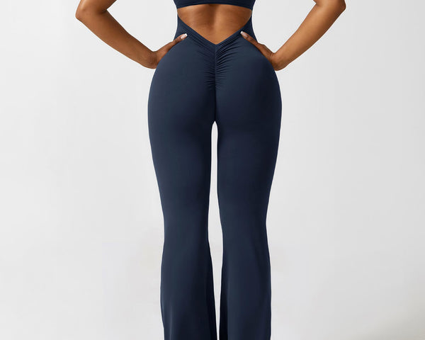 Paola™ Ausgestellter Jumpsuit mit V-Rücken