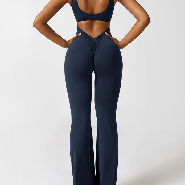 Paola™ Ausgestellter Jumpsuit mit V-Rücken
