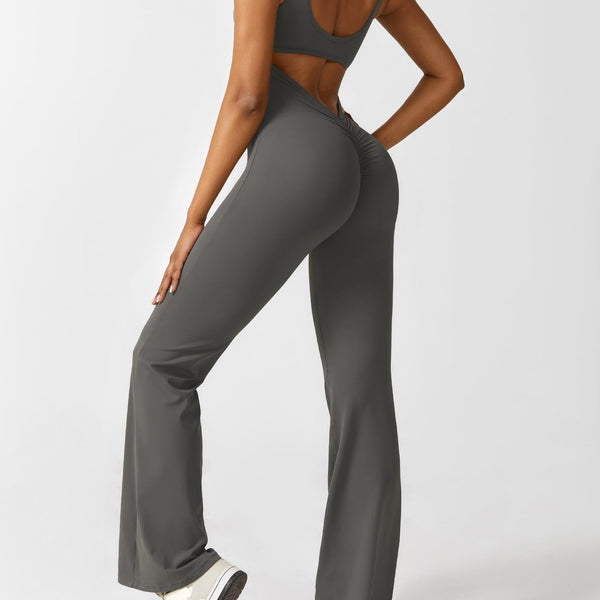 Paola™ Ausgestellter Jumpsuit mit V-Rücken