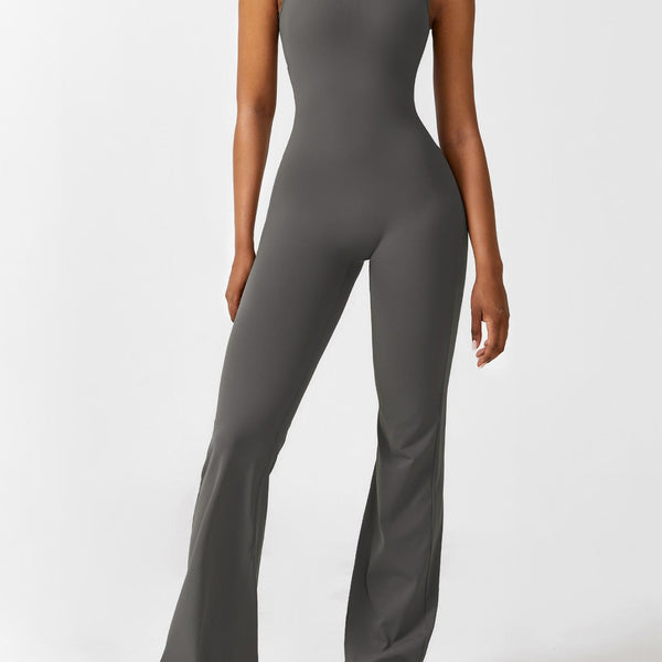 Paola™ Ausgestellter Jumpsuit mit V-Rücken