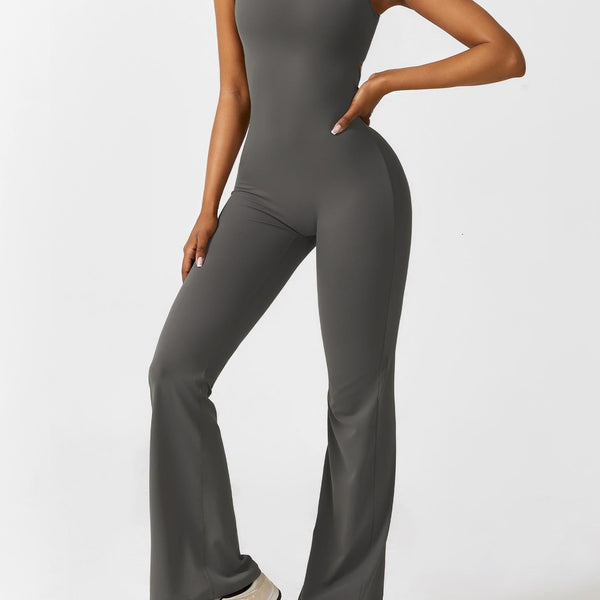 Paola™ Ausgestellter Jumpsuit mit V-Rücken