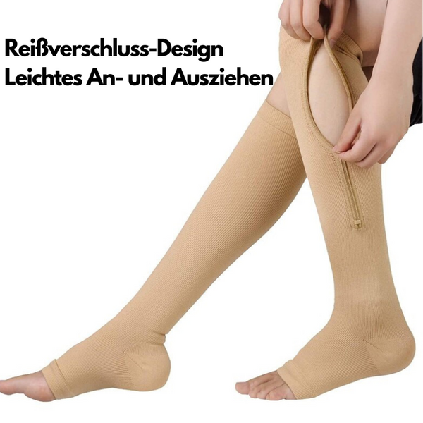 ReißverschlussPassform™ Kompressionssocken mit Reißverschluss